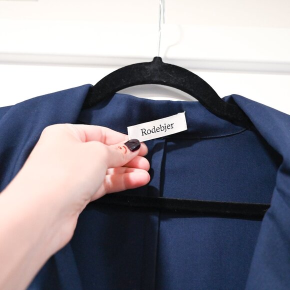 Rodebjer Small Talia Spring Jumpsuit in Navy 100% Wool - Picture 5 of 8